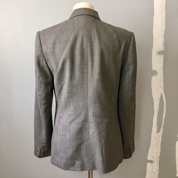 TALBOTS WOOL Button Up Blazer Gray Size 8 Petite - Picture 5 of 10